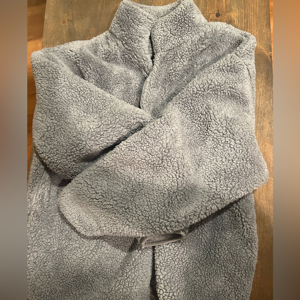LAST CALL - OFFERS WELCOME - 
PINK Victoria Secret Gray Fuzzy Jacket 
Size L